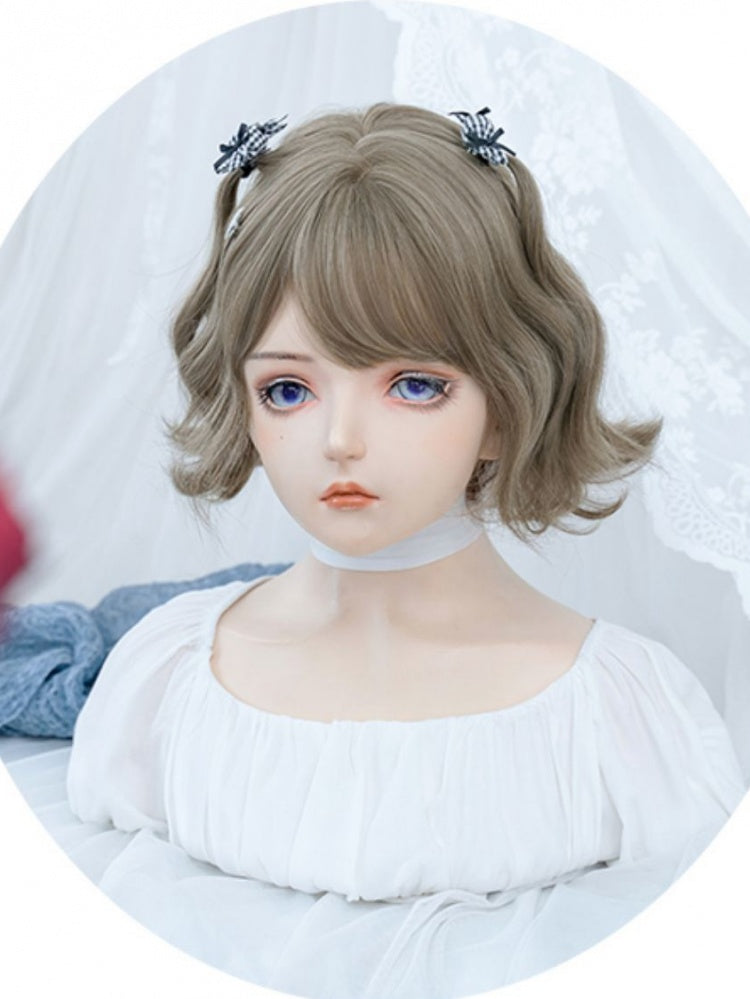 Light Brown Chin Length Wavy Synthetic Wig