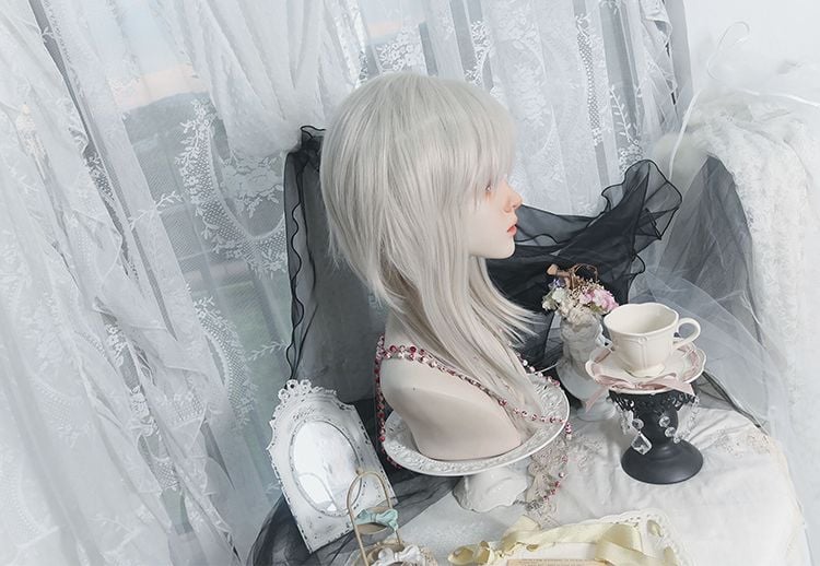 Messenger Silver-Grey Boy Style Wig