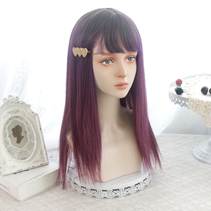 In Stock Female/Male Version Ombre Purple Wig