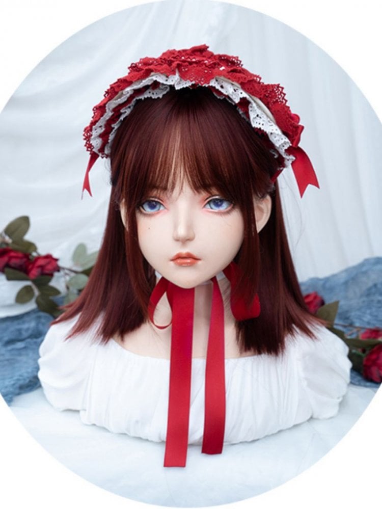 Reddish Straight Synthetic Wig with Air Bangs