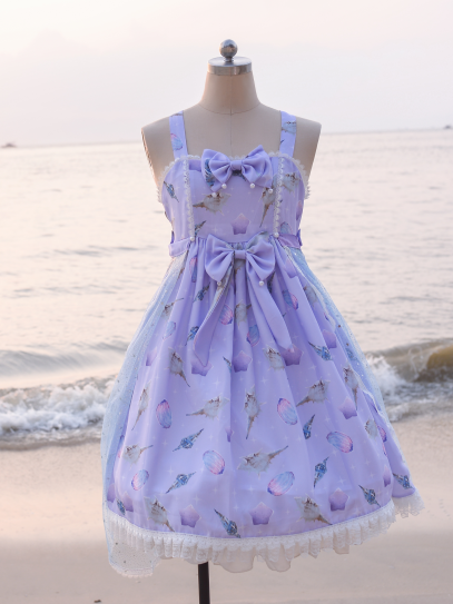 In Stock Conch Fairy Purple Jumper Skirt