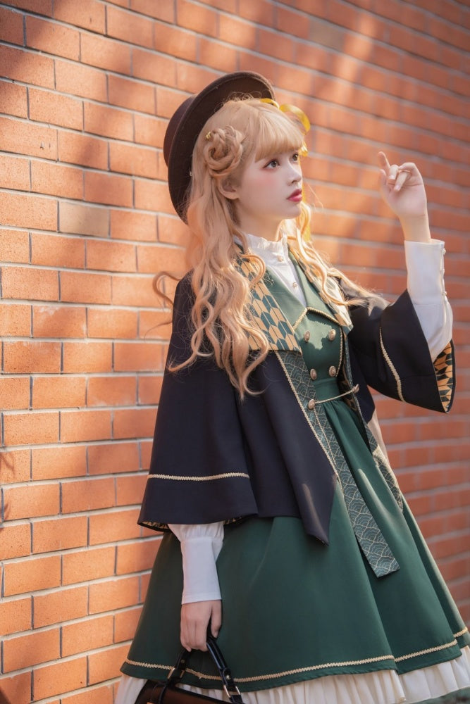 Magic High School Pointed Flat Collar High Waist Lolita JSK