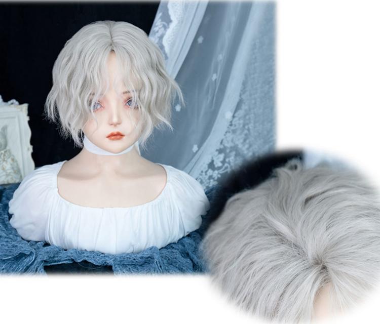 Silver Short Wavy Boy Style Wig