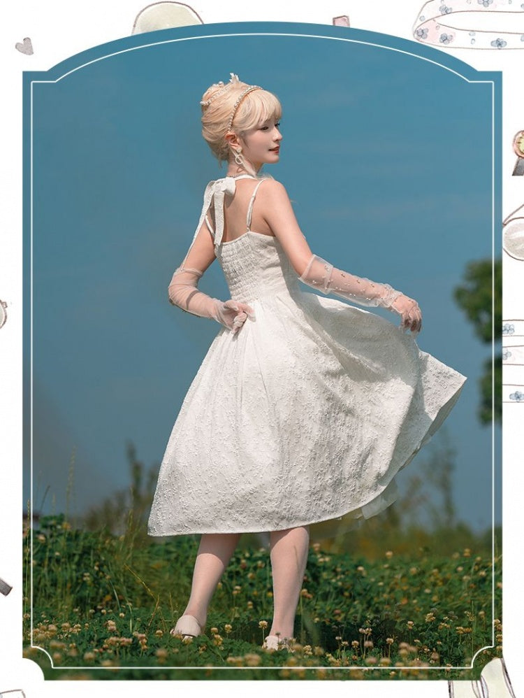 Little Winnie Halter Neck Jacquard Jumper Skirt