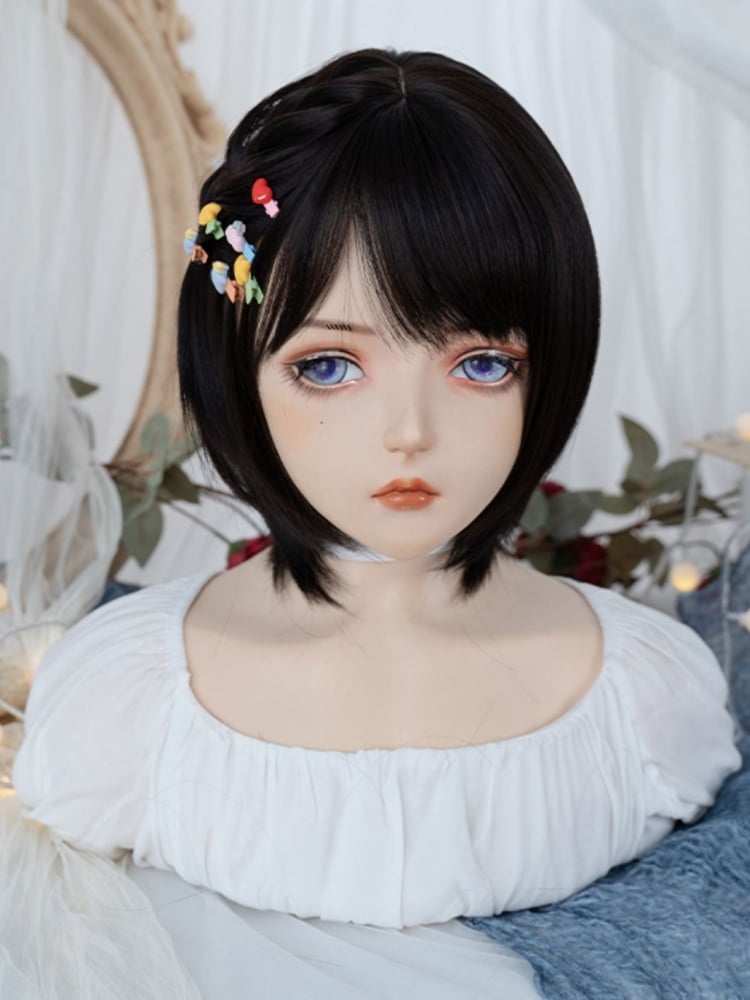 Natural Black Bob Cut Synthetic Wig