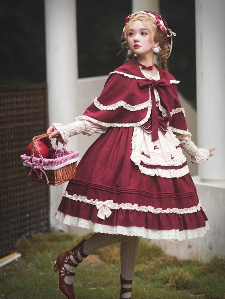 Ready to Ship-Little Red Riding Hood Classic Jumper Skirt