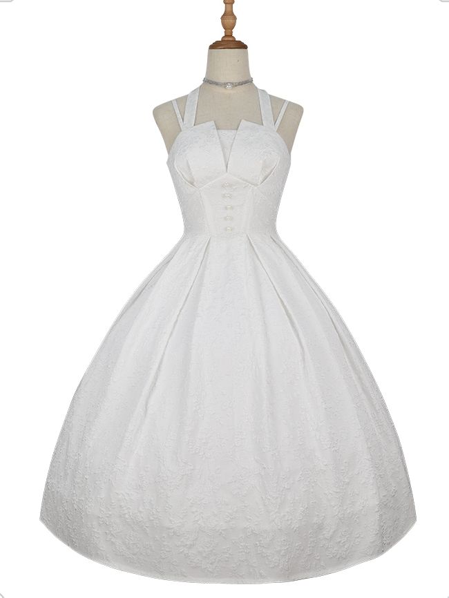 Little Winnie Halter Neck Jacquard Jumper Skirt