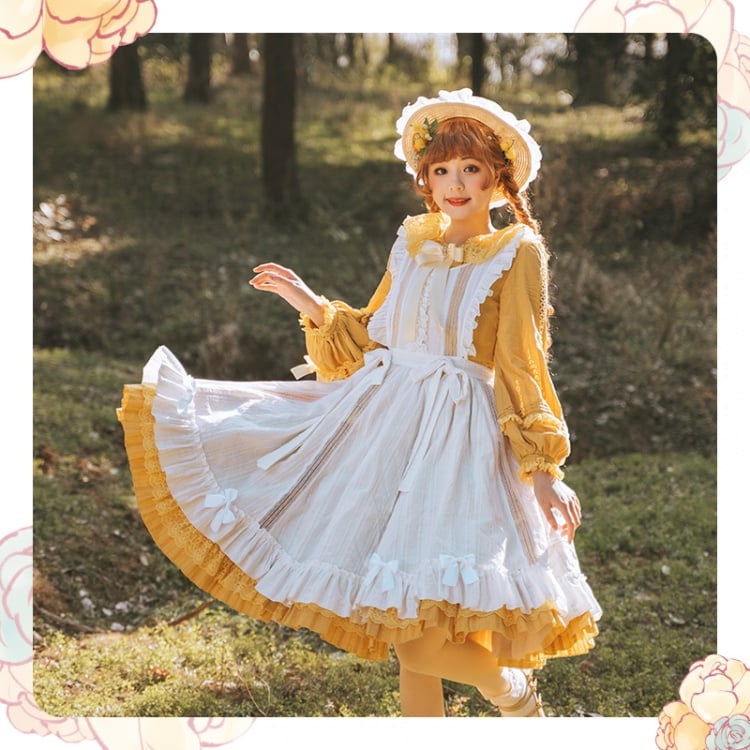 Tasha's Garden Yellow Ruffle Design One Piece