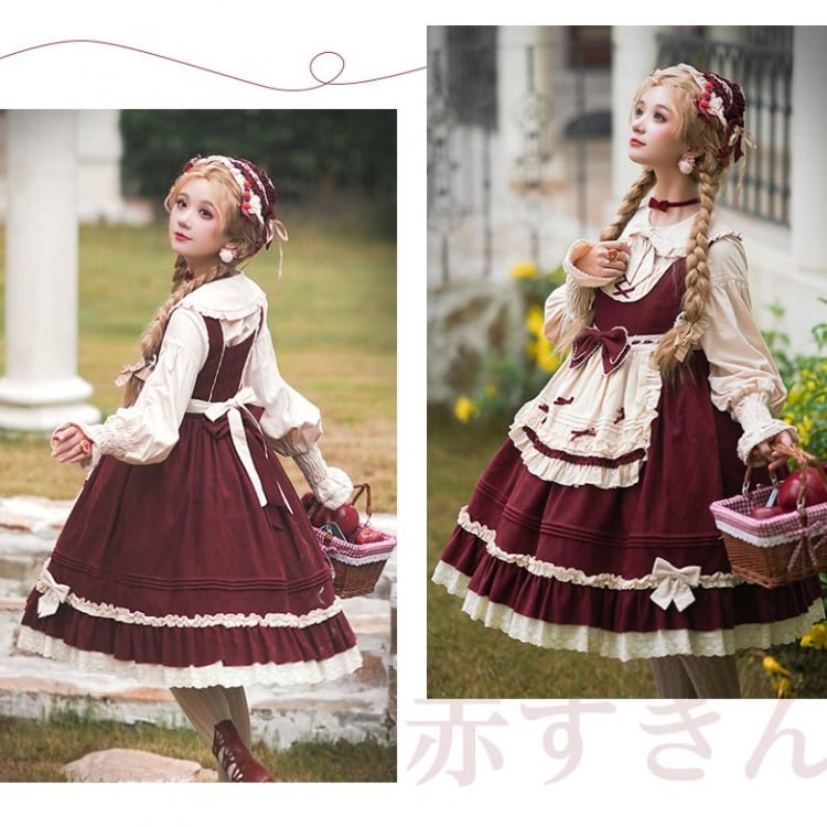 Ready to Ship-Little Red Riding Hood Classic Jumper Skirt