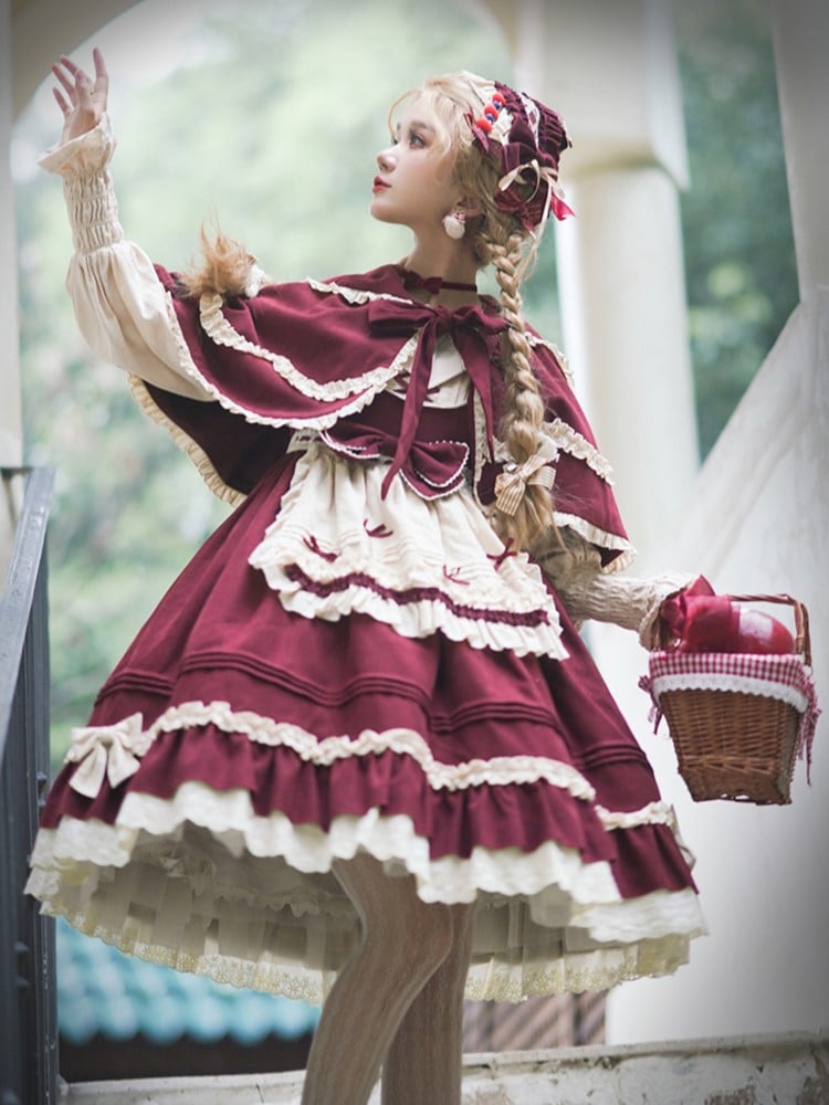 Ready to Ship-Little Red Riding Hood Classic Jumper Skirt