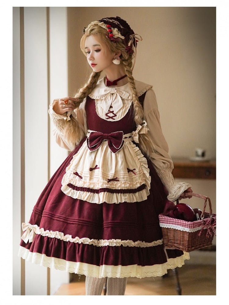 Ready to Ship-Little Red Riding Hood Classic Jumper Skirt