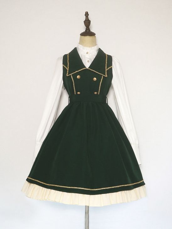 Magic High School Pointed Flat Collar High Waist Lolita JSK