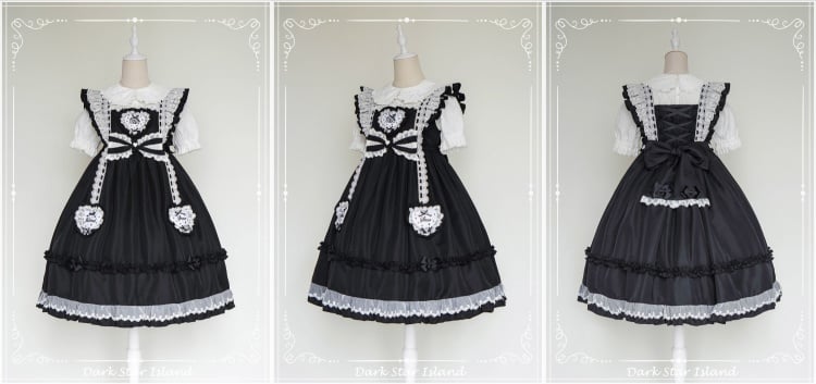 Star Candy Jar Ruffle Trim Bowknot Details Jumper Skirt