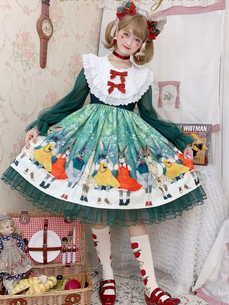 In Stock Bunny Kingdom Bunny Print One Piece