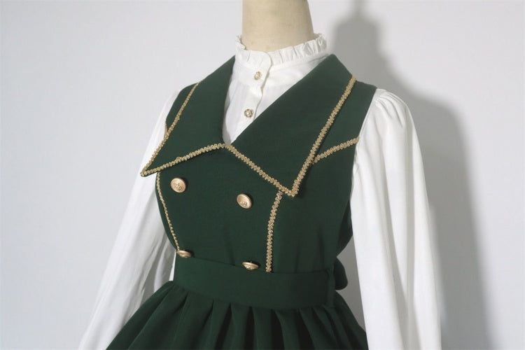 Magic High School Pointed Flat Collar High Waist Lolita JSK