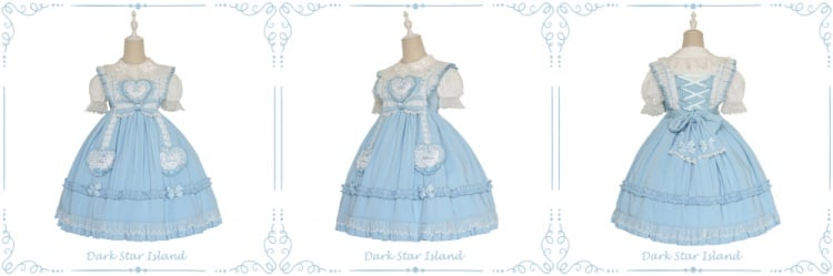 Star Candy Jar Ruffle Trim Bowknot Details Jumper Skirt