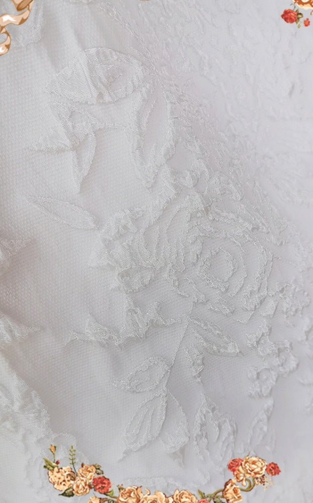 Singer Sweetheart Neckline Natural Waist Tiered Skirt and Ruffle Trim Jumper Skirt/JSK+ Train Set