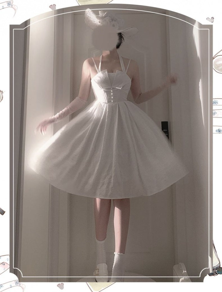 Little Winnie Halter Neck Jacquard Jumper Skirt