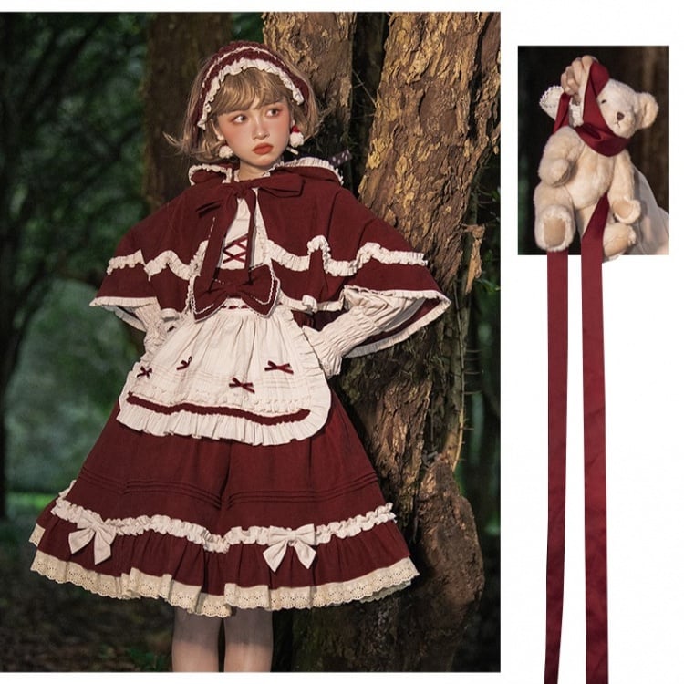 Ready to Ship-Little Red Riding Hood Classic Jumper Skirt