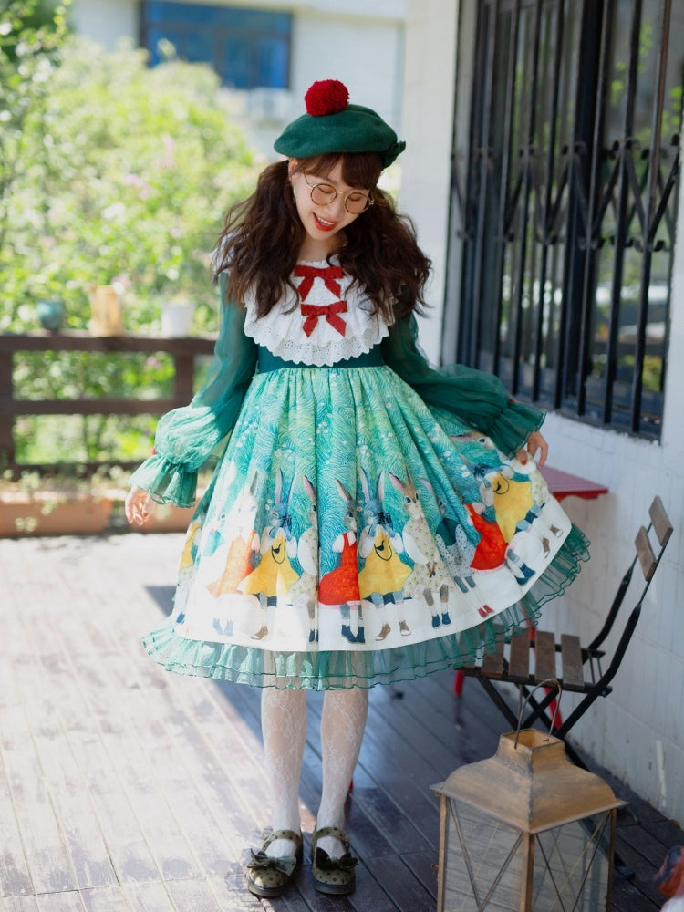 In Stock Bunny Kingdom Bunny Print One Piece