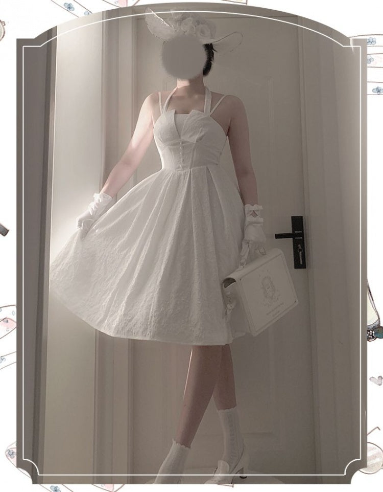 Little Winnie Halter Neck Jacquard Jumper Skirt