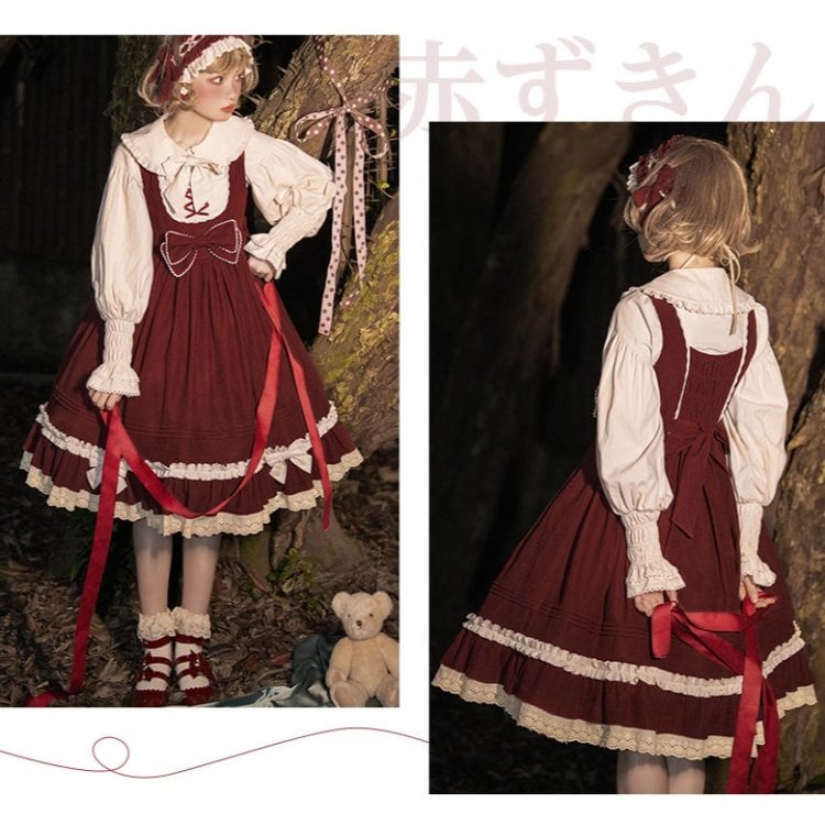 Ready to Ship-Little Red Riding Hood Classic Jumper Skirt