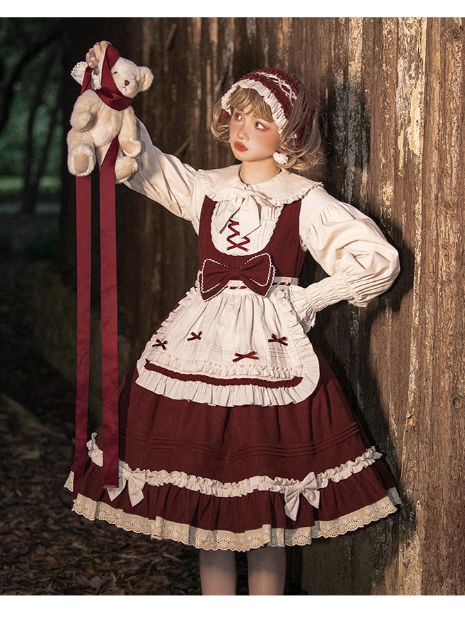 Ready to Ship-Little Red Riding Hood Classic Jumper Skirt