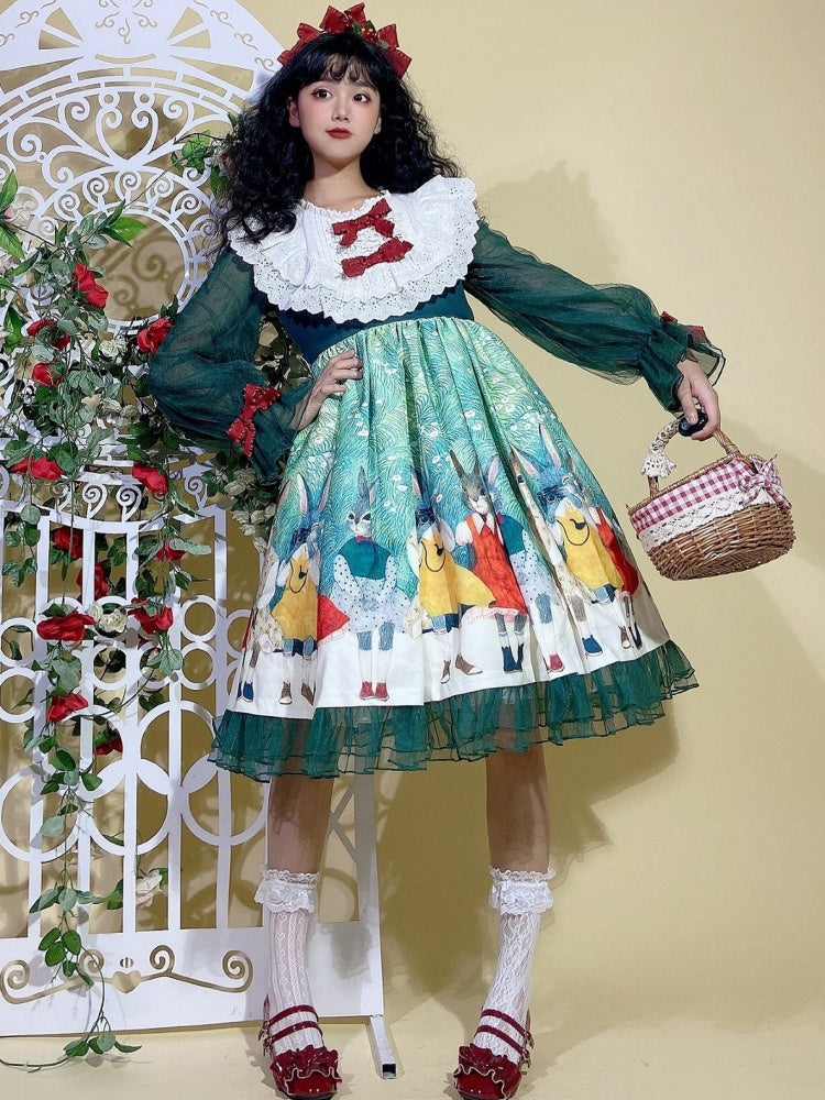 In Stock Bunny Kingdom Bunny Print One Piece
