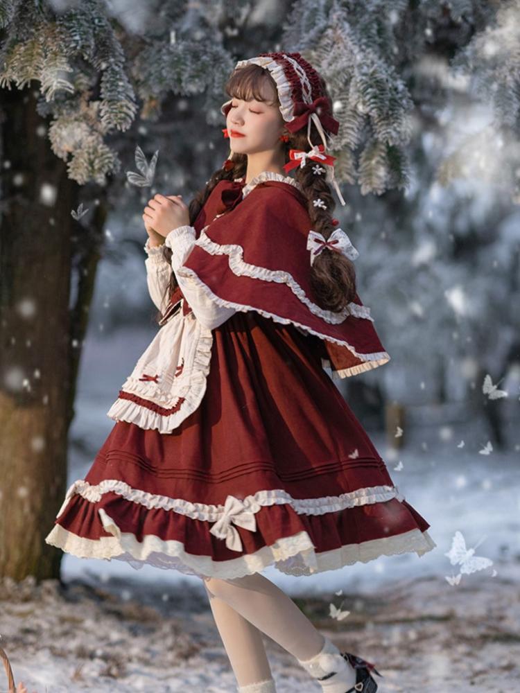Ready to Ship-Little Red Riding Hood Classic Jumper Skirt