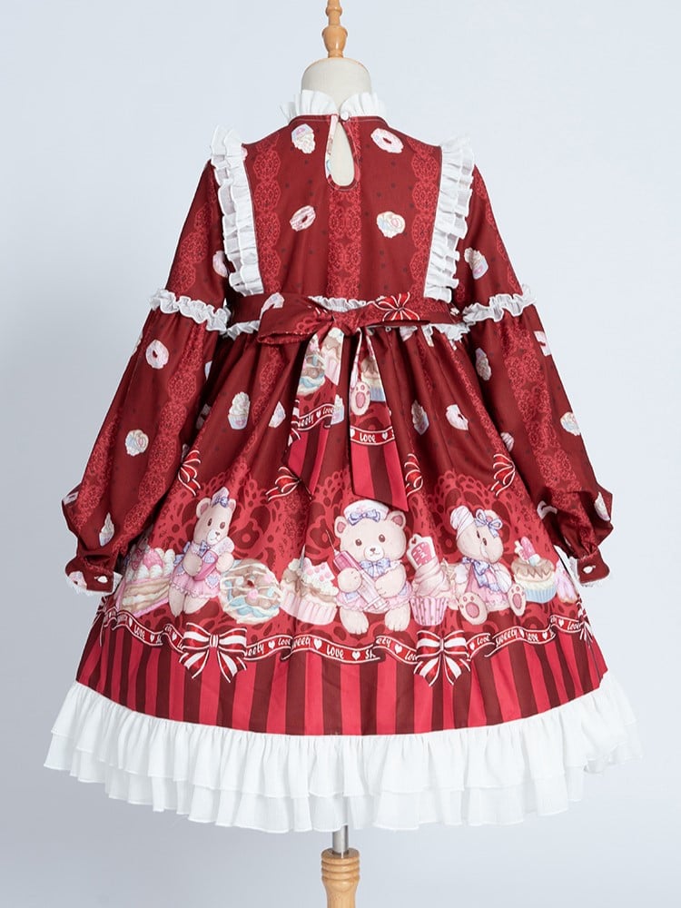 Nurse Bear Twins Lolita Dress One Piece