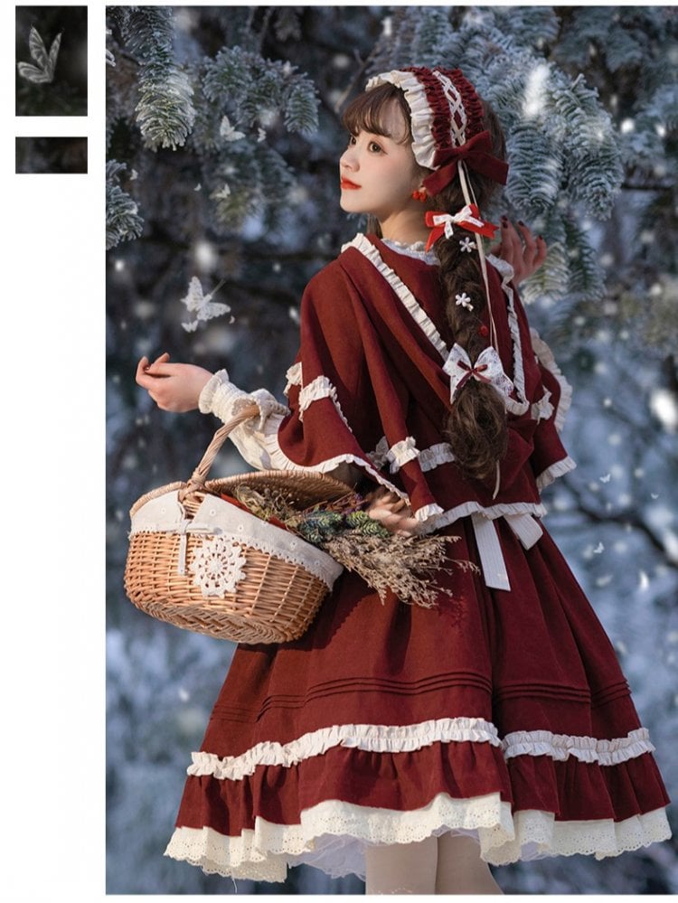Ready to Ship-Little Red Riding Hood Classic Jumper Skirt