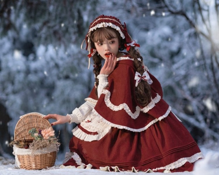 Ready to Ship-Little Red Riding Hood Classic Jumper Skirt