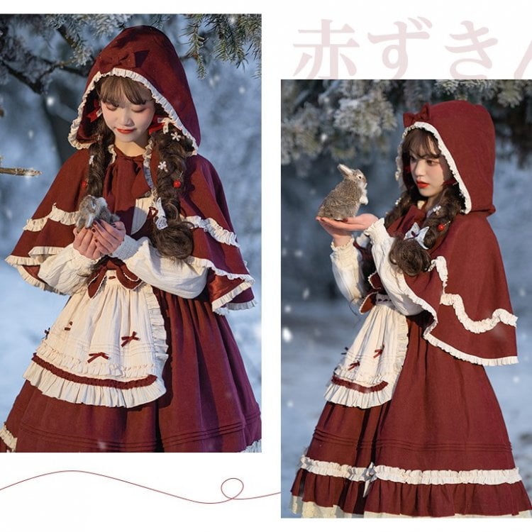 Ready to Ship-Little Red Riding Hood Classic Jumper Skirt