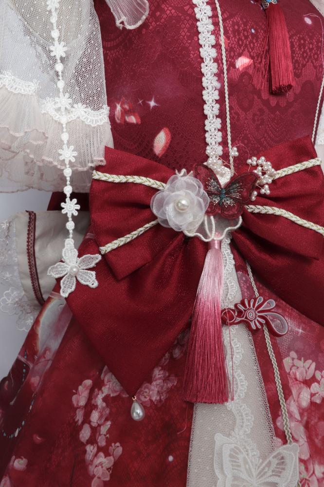 In Stock The Nine-Colored Deer Red Qi Lolita Dress Full Set