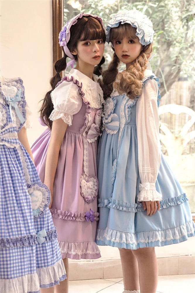 Star Candy Jar Ruffle Trim Bowknot Details Jumper Skirt