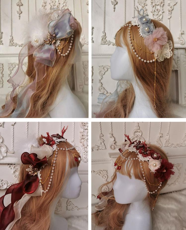 In Stock The Nine-Colored Deer Red Qi Lolita Dress Full Set
