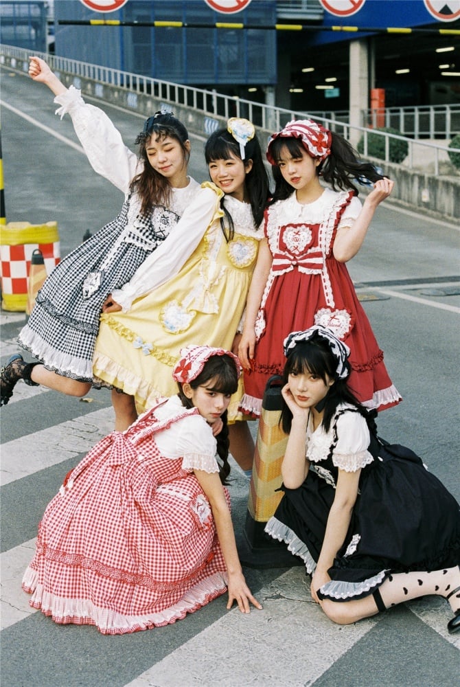 Star Candy Jar Ruffle Trim Bowknot Details Jumper Skirt