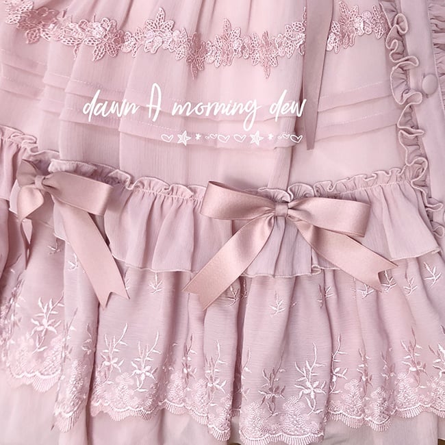 Rozen Maiden Front Buttons Closure Shirring Back Plus Size Friendly Black / Wine Red / Green / Pink Classic Jumper Skirt