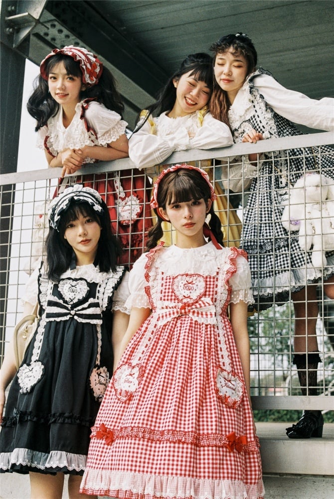 Star Candy Jar Ruffle Trim Bowknot Details Jumper Skirt