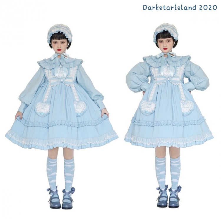 Star Candy Jar Ruffle Trim Bowknot Details Jumper Skirt