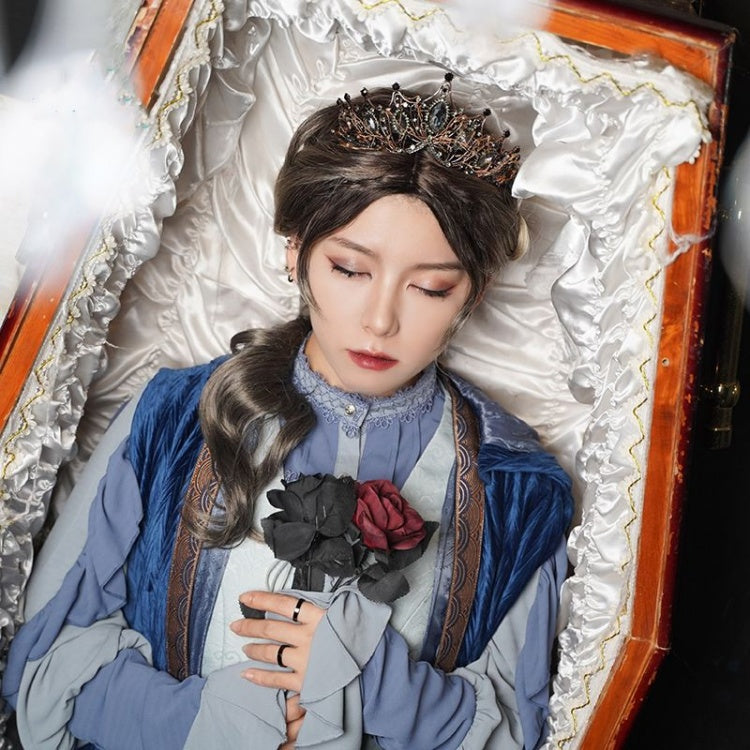 The Mystery of the Castle Dusty Brown Wavy 60CM Lolita Synthetic Wig