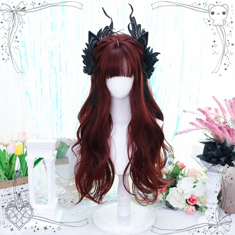 Mera Red Wavy Long Synthetic Wig