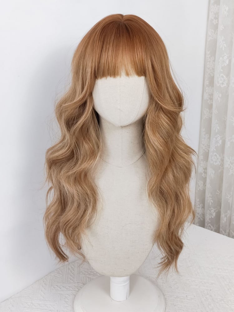 Honey Brown Ombre Long Wavy Synthetic Wig