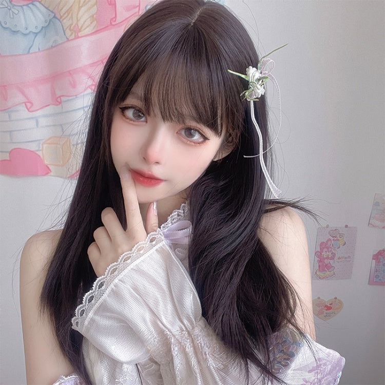 Straight Waist Length Dark Brown 60CM Lolita Synthetic Wig
