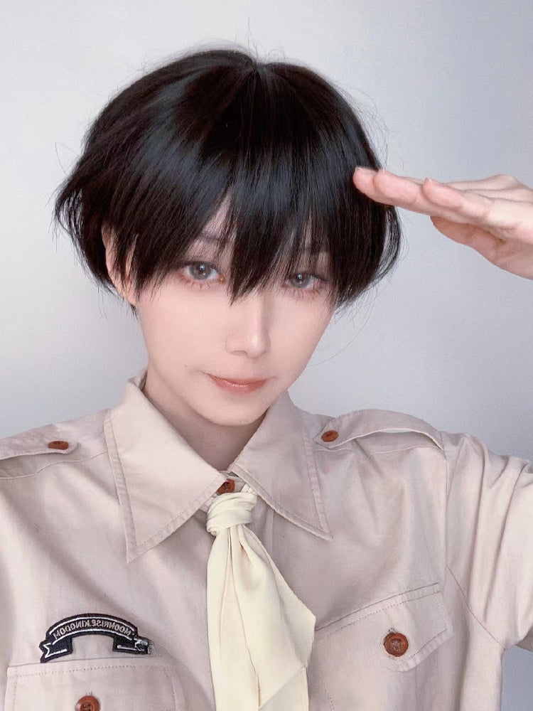 Straight Black Short Ouji Short Wig