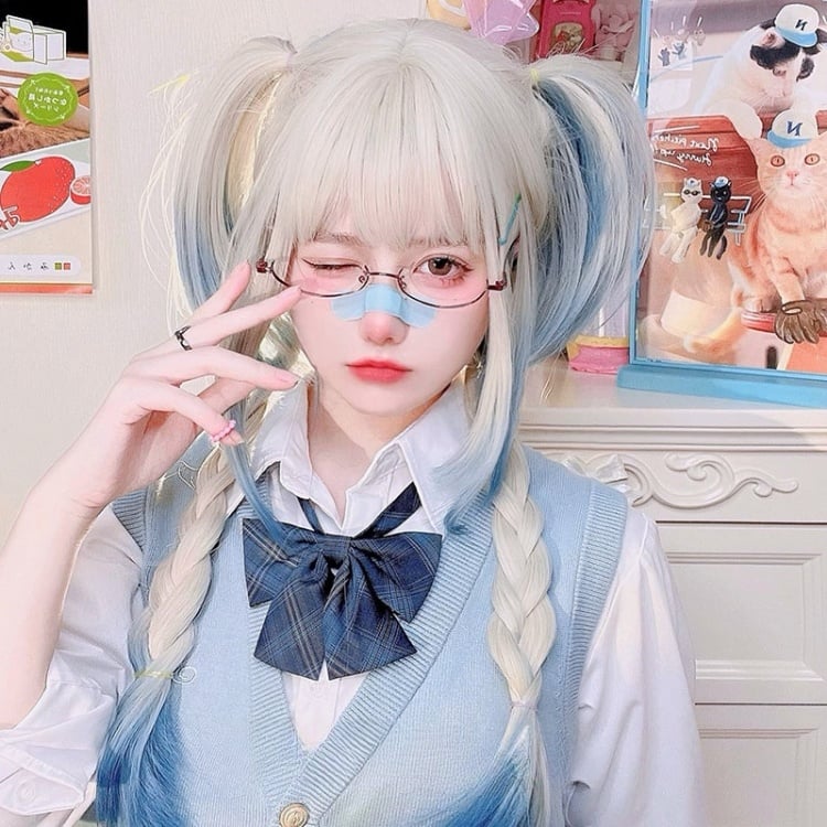 Ombre Hair Color Straight Lolita Synthetic Wig