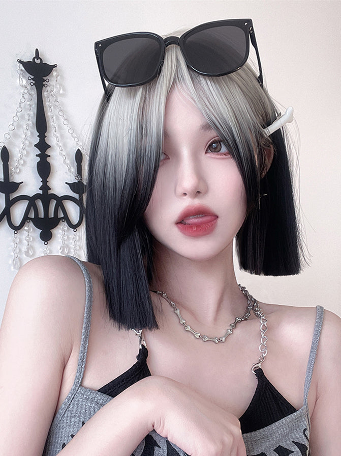 Straight Ombre Hair Color Short Synthetic Wig