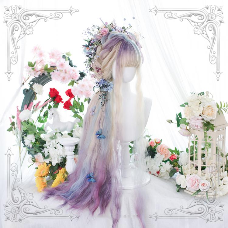 Satellite Orbit 100CM Wavy Highlight Hair Color Ombre Synthetic Wig