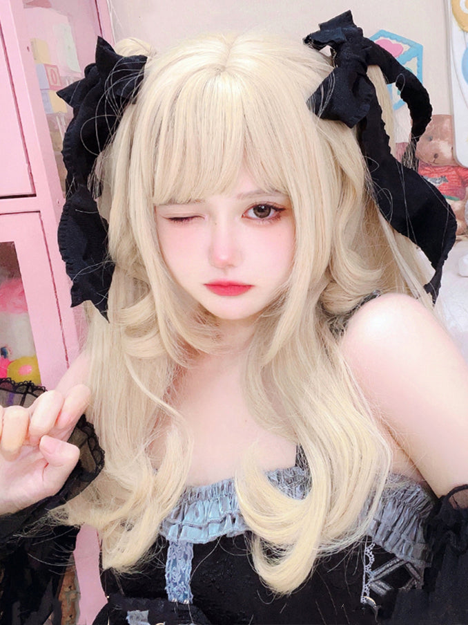 Magic Box Roll Beige / Dark Brown Short Wig with Double Ponytails