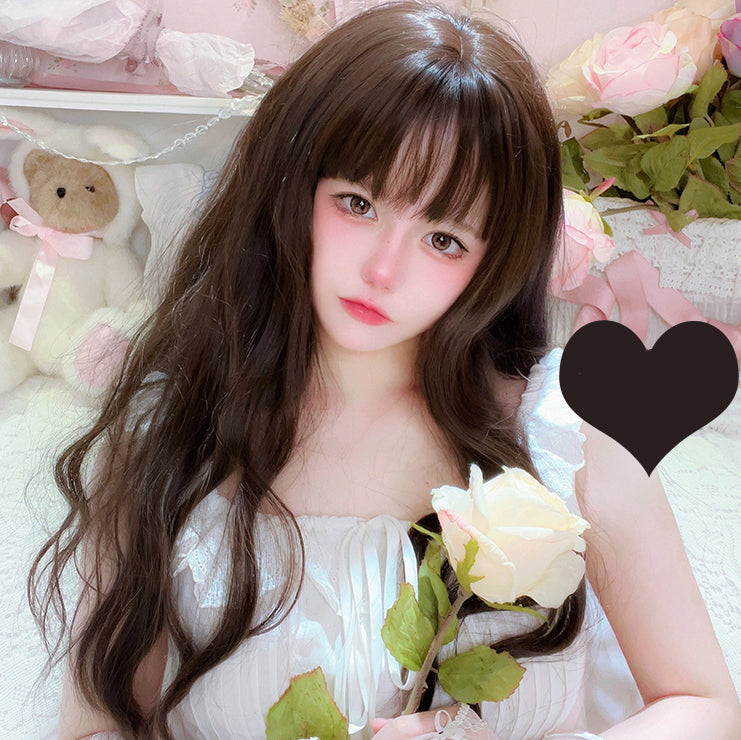 Wavy Tea Brown Long Synthetic Wig